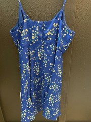 LULU&rsquo;s blue spaghetti strap dress with yellow and white flowers- SIZE M