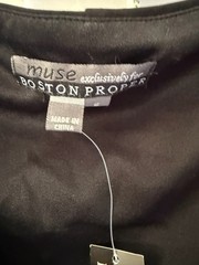 NWT Muse by Boston Proper Black Ruched Sheath Dress Women&rsquo;s Small Career Party