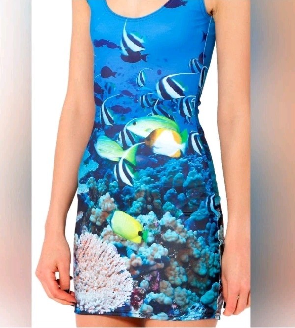 Black Milk Aquarium Tank Mini Dress L