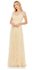 MAC DUGGAL Embroidered Beaded/Rhinestone 3D Flower 70274 Gown Dress Size 10 -NWT