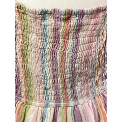 Altar&rsquo;d State Size Medium Pastel Stripe Cotton Babydoll Mini Dress Cottagecore