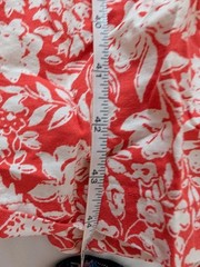 Universal Thread Red White Floral Midi Sundress Cut Out in Back Size M Cotton