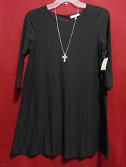 Ladies Size M Little Black Dress! Cut Out Feature in Back Neck Long Sleeve NEW!