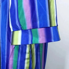Boho Striped Maxi Dress Lightweight Button Front Summer Dress S, USA Seller