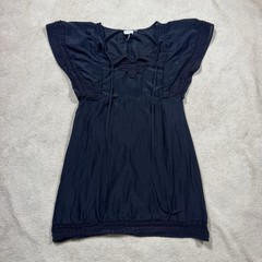 HD In Paris Dress Womens 4 Anthropologie Short Sleeve Knit V-Neck Short A-Line