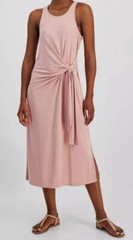 Nautica Jeans Women&rsquo;s Pink Side-Tie Slit Sleeveless Tank Dress Size: S