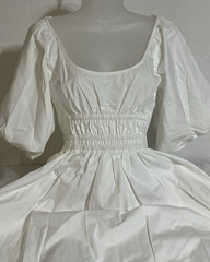 Milkmaid Long Dress S Smocked Cottagecore Puff Balloon Sleeve Event Lined Cotton