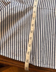 Tommy Hilfiger Women blue and white vertical striped cotton shirt dress Size 12