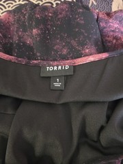 Torrid Nebula Galaxy Universe Black Pink Chiffon Midi Strappy Dress Sz 1 16 uk