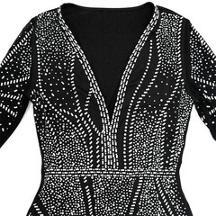 Women&rsquo;s Sexy Dress Deep V Neck Long Sleeve Club Mini Dress (Black, XXL)