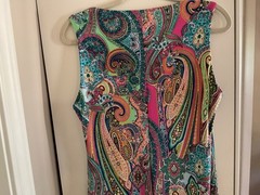 Tommy Hilfiger NWT $89 Paisley Shift Dress Sleeveless Chic 100% Polyester Sz 10