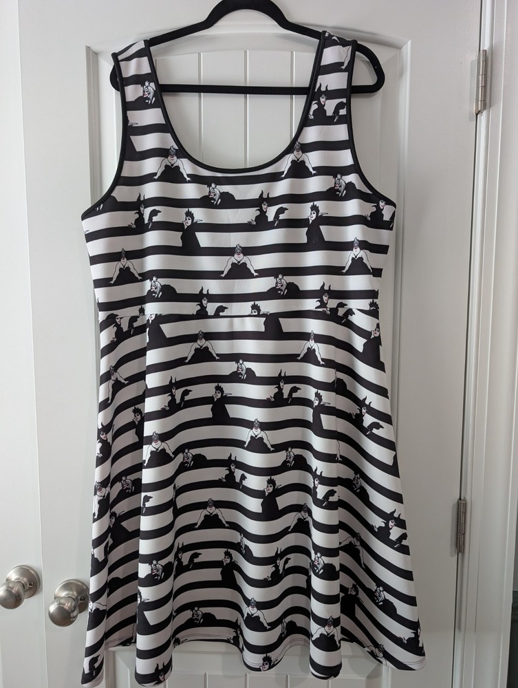TORRID x DISNEY Villains Stripe Dress Sz 3 22/24 3X Skater