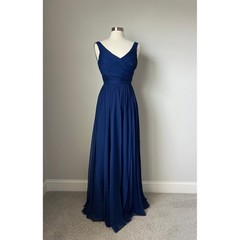 J.Crew Women Dress Size 6 Silk Chiffon Heidi Gown Newport Blue MSRP $365
