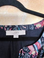 Loft Paisley Smocked Flare Dress