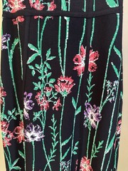BCBGMAXAZRIA Black Multicolor Floral Sweetheart Strappy Mesh Midi Zip Back M