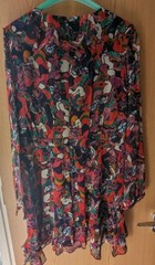 Saloni Faux Wrap Mini Silk Dress Size UK 16/US 12