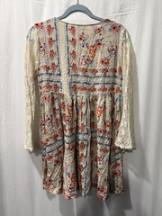 Kori America Shift Dress Womens Small Floral Boho V-Neck, Multicolor