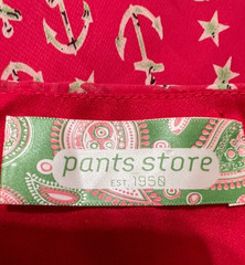 Silk Blend Sz Small-1 Shoulder – Fuschia With Anchors Flowy Chiffon -Pants Store