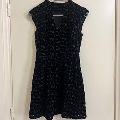 Free People Womens Floral Embroidered Velvet Mini Dress 2 Open Back Whimsigoth