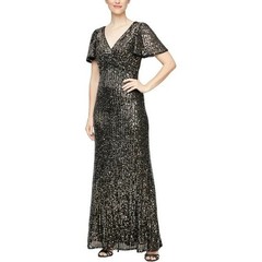 Alex Evening Sequin Evening Gown Formal Maxi Dress Size US 12