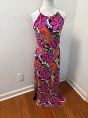 Macbeth Collection By Margaret Josephs Women&rsquo;s Floral Paisley Maxi Dress M