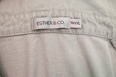 Esther & Co Light Blue Cotton Chambray Tiered Short Dress Women&rsquo;s XXL/16