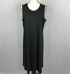 Susan Graver Black Shift Dress A Line Knee Length Size L Minimalist Capsule