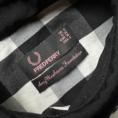 Rare FRED PERRY AMY WINEHOUSE Belted Gingham Shirt Dress Mod 50s Pinup UK 8 36 4