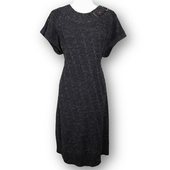 Dressbarn Sweater Dress SZ 18/SZ 20 Cableknit Midi Variegated Buckle Detail