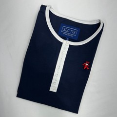 Grateful Dead Womens Navy Henley Dress By SEC.119 With Dancing Bear Logo Size S