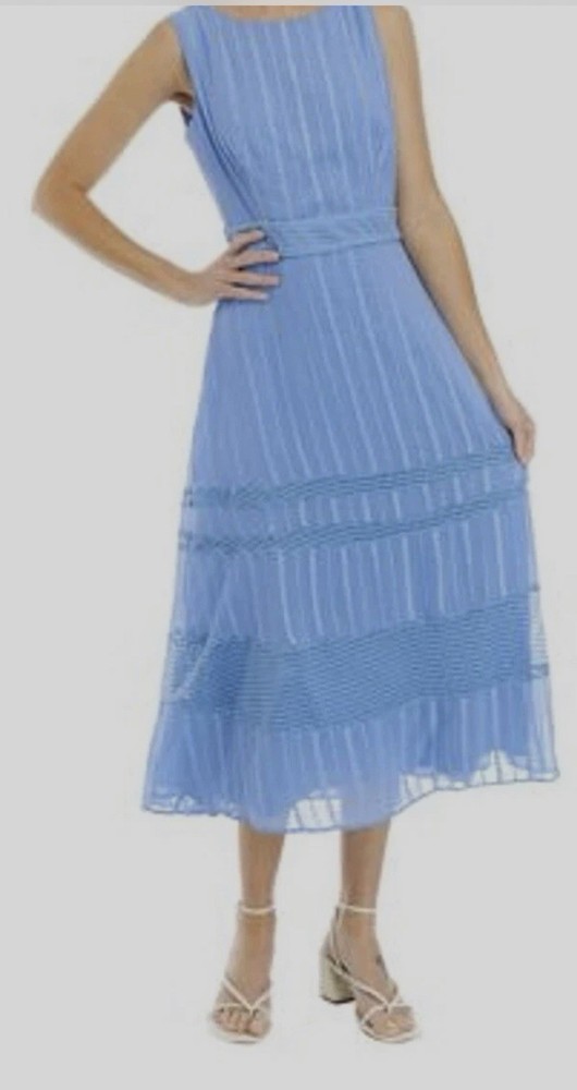 Taylor Women&rsquo;s Purple/Blue Sleeveless Dress Full Lined Size10 NWT