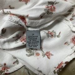 J For Justify Juniors Size 2X White Floral Print Maxi Dress Cottagecore