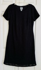 rabbit rabbit rabbit designs WOMENS DRESS SIZE 8 BLACK JACQUARD SOLID WITH BLAZE