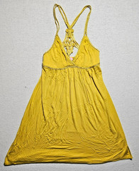 Dress Spaghetti Strap Mustered A Line Women&rsquo;s Med By Contents