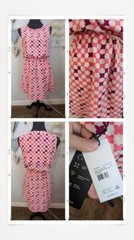 NWT Tilley Pink Tile Print Tech Silk Tank Dress MD