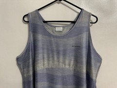 Columbia Size XXL Dress Blue Gray Sleeveless Stretch Lightweight Maxi Summer