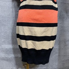 No Boundaries Sweater Dress Womens Large L Coral Black Striped Buckle NJ46T400A