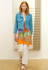 Rejina Pyo Abstract Face Print Silk Sleeveless Dress Size 12