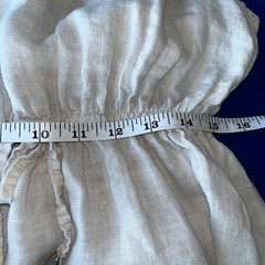 Terzo Millennio Linen Maxi Long Dress Women Sz S White Boho Vacation Italy