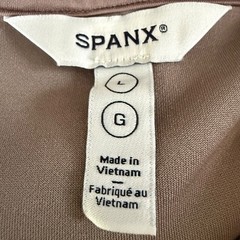 SPANX AirEssentials Tie Waist Wrap Midi Dress L Smoke Quiet Luxury Minimalist