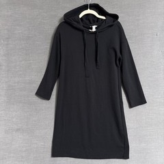 Daily Ritual Hoodie Dress S Black Pullover Athleisure Casual Cozy