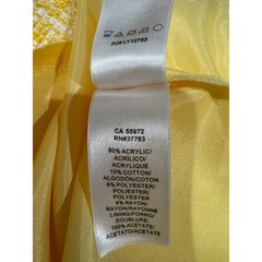 Laundry by Shelli Segal Yellow Tweed Floral Crochet Shift Dress Sleeveless Sz 6