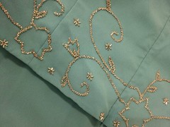 Cassandra Stone Dress 26 Blue Formal Gown Beaded Evening Party Maxi Plus Size