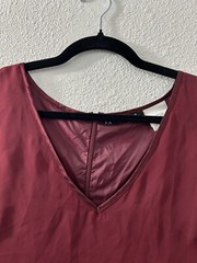 Boutique Europa Womens Burgundy Silver Embroidered Trim Dress Size 10 FairyCore