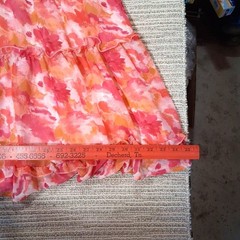 OPHELIA ROE DRESS PLUS 3X CORAL PINK FLORAL BOHO RUFFLE CHIFFON TIERED Womens
