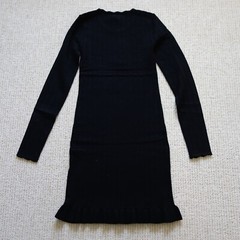 Aritzia Wilfred Plack Palazzo Knit scalloped edges mini Dress size XXS