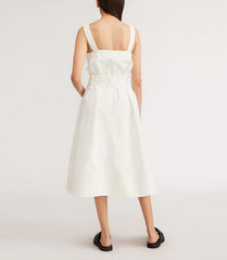 Everlane 100% Organic Cotton Herringbone Dress In White Sz XS Minimalist