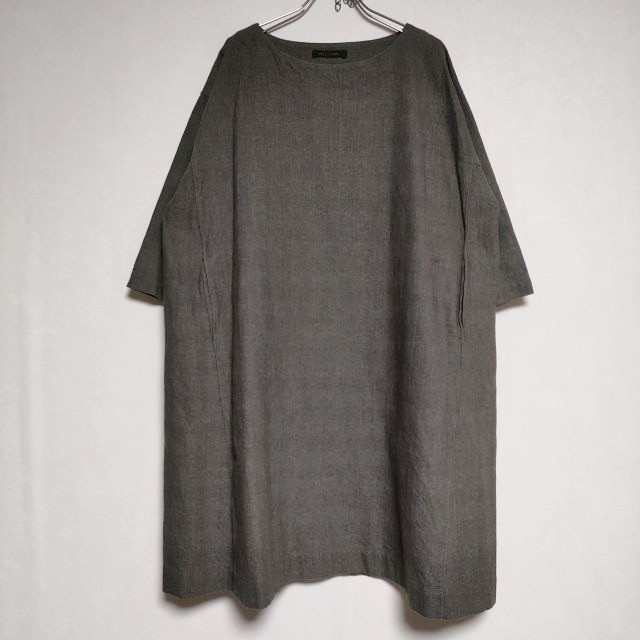 45R/45rpm MOTTAINAI Mahiko dress made of various materials dress gray 4-1106M∞