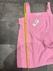 M&S Marks & Spencer Linen Shift Tunic Mini Dress, Sugar Pink, size 20 BNWT New