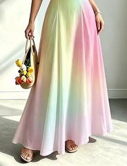 Elegant Vintage Print Dress Commute Date Vacation Ready